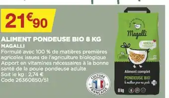 Bricomarché Aliment Pondeuse Bio 8 KG offre