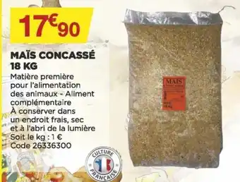 Bricomarché Maïs Concassé 18 KG offre