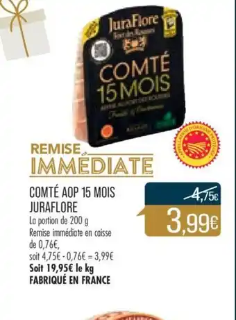 Match Comté AOP 15 Mois Juraflore offre