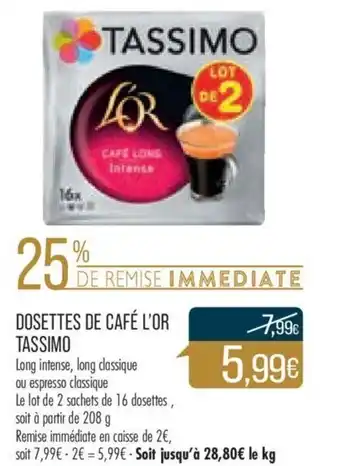 Match Dosettes De Café L'Or Tassimo offre
