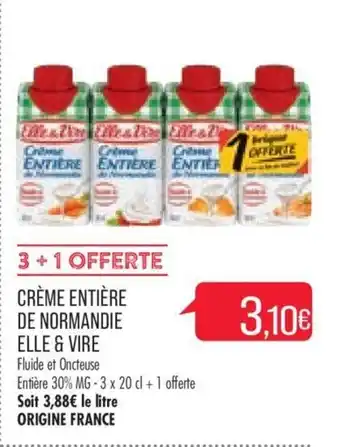 Match Crème Entière de Normandie Elle&Vire offre