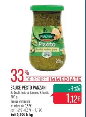 Match Sauce Pesto Panzani offre