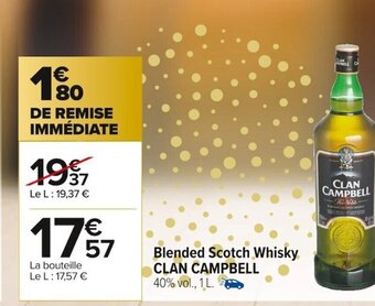 Carrefour Market Blended Scotch Whisky Clan Campbell offre