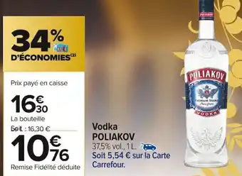 Carrefour Market Vodka Poliakov offre