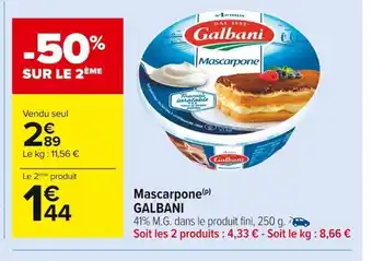 Carrefour Market Mascarpone Galbani offre
