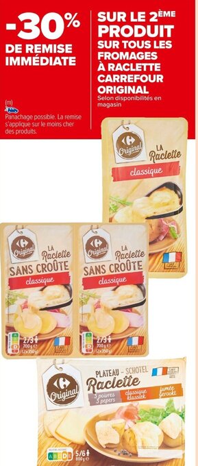 Carrefour Market Fromages a Raclette Carrefour Original offre