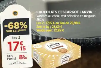 Chocolats L'Escargot Lanvin