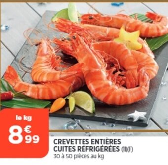 Bi1 Crevettes Entières Cuites Réfrigérées offre
