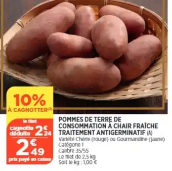Bi1 Pommes de terre de Consommation Rouge à Chair Fraîche Traitement Antigerminatif offre