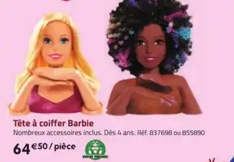 La Grande Récré Tête à coiffer barbie offre