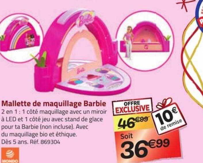 Promo Mallette de maquillage barbie mondo chez La Grande Récré