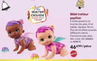 La Grande Récré Bébé trotteur papillon mattel offre