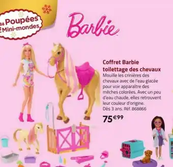 Coffret barbie toilettage des chevaux