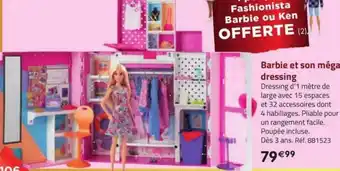 La Grande Récré Barbie et son méga dressing offre