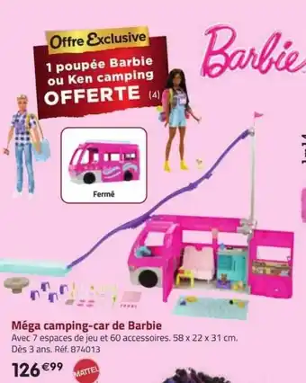 La Grande Récré Méga camping-car de barbie mattel offre