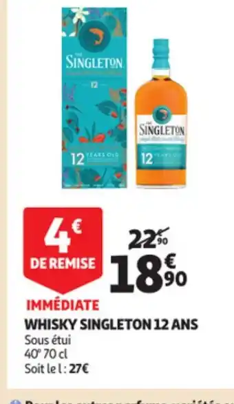 Auchan Whisky Singleton 12 Ans offre
