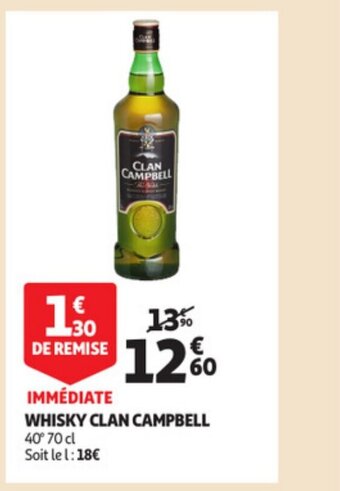 Auchan Whisky Clan Campbell offre