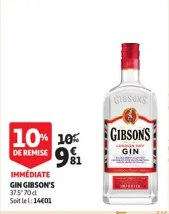 Auchan Gin Gibson's offre