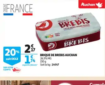 Auchan Brique de brebis Auchan offre