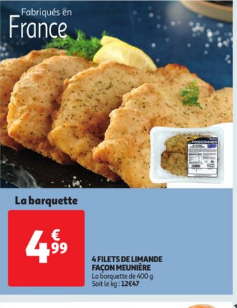 Auchan 4 Filets de Limande Façon meunière offre