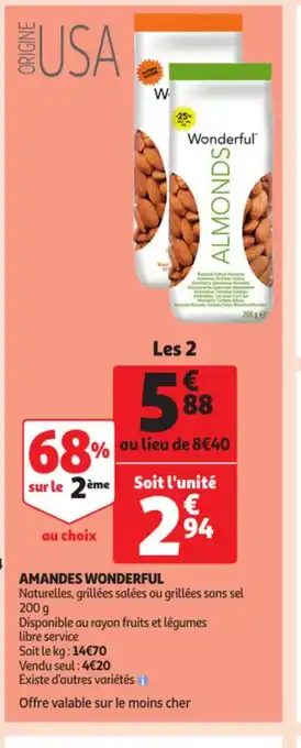 Auchan Amandes Wonderful offre
