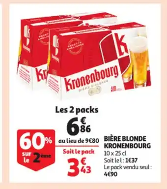 Auchan Biere Blonde Kronenbourg offre
