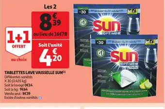 Auchan Tablettes Lave Vaisselle Sun offre