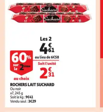 Auchan Rochers Lait Suchard offre
