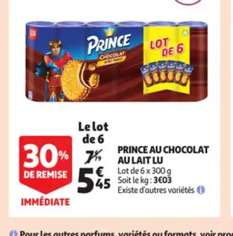 Auchan Prince Au Chocolat Au Lait lu offre