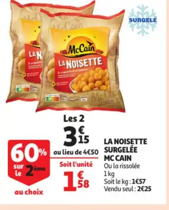 Auchan La Noisette Surgelee Mc Cain offre