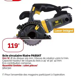 Weldom Scie Circulaire Filaire Passat offre