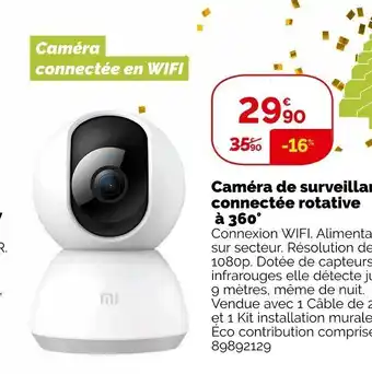 Camera de Surveillance Connectée Rotative 360