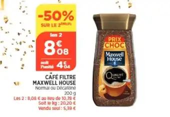 Bi1 Cafe filtre Maxwell House offre