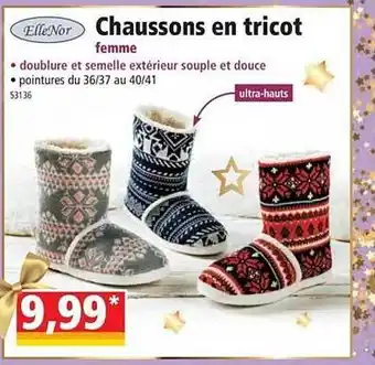 Norma Chaussons en tricot femme ellenor offre