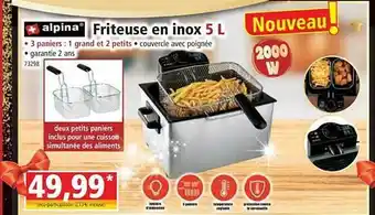 Norma Friteuse en inox 5l alpina offre