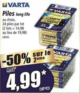 Norma Pîles long life varta offre