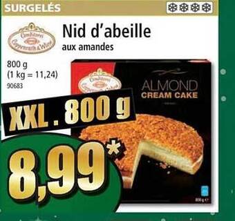 Norma Nid d'abeille aux amandes offre