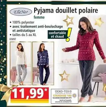 Norma Pyjama douillet polaire femme ellenor offre