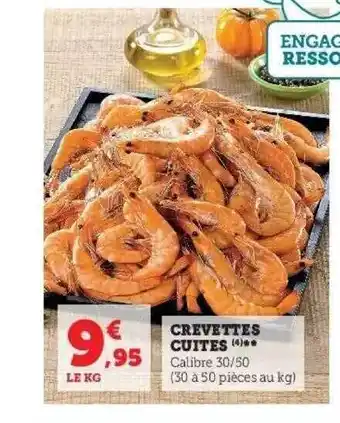 Super U Crevettes cuites offre