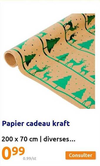 Action Papier cadeau kraft offre