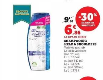 Super U Shampooing head & shoulders offre