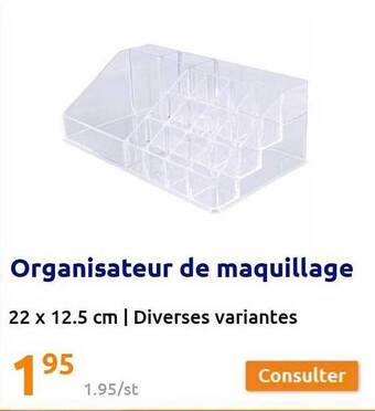Action Organisateur de maquillage offre