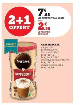 Super U Café nescafé offre