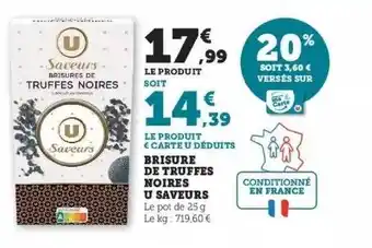 Brisure de truffes noires u saveurs