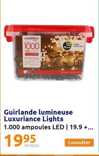 Action Guirlande lumineuse luxuriance lights offre