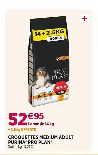 Delbard Croquettes medium adult purina pro plan offre