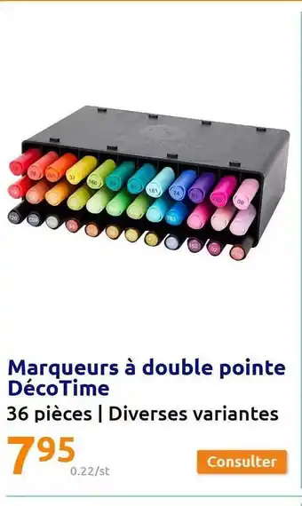 Action Marqueurs à double pointe déco time offre