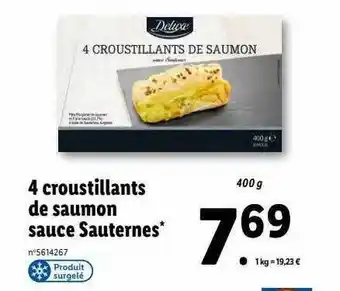Lidl 4 croustillants de saumon sauce sauternes deluxe offre