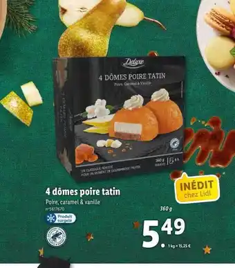 Lidl 4 dômes poire tatin deluxe offre