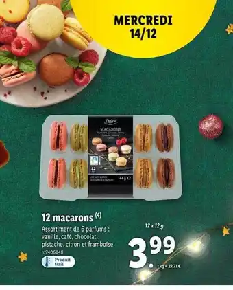 Lidl 12 macarons deluxe offre